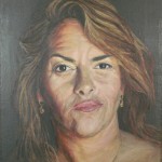 703# R. Perlak, The portrait of Tracey Emin, 2015, oil on canvas stick on panel, 25 x 21 in (62 x