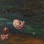 731# R. Perlak, Drink, 2015, oil on canvas, 17 x 28 in (44 x 70 cm)