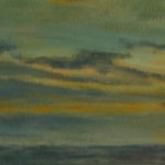 755# R. Perlak, The Sky. 4, 2015, oil on canvas, 8 x 35 in (20 x 88 cm)