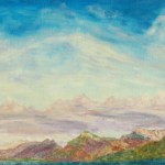 760# R. Perlak, The Sky. 9, 2015, oil on canvas, 16 x 41 in (40 x 105 cm)