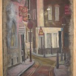 807# R. Perlak, Tired Street in London, 2014, oil on canvas, 26 x 16 in (68 x 42 cm)