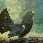 840# R. Perlak, Wood Grouse, 2013, oil on canvas, 15 x 18 in (38 x 46 cm)